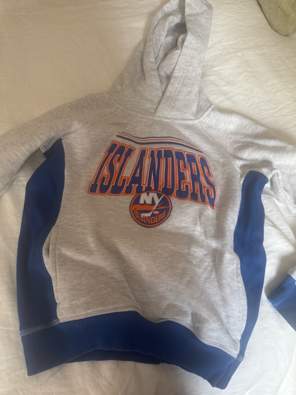 New York Islanders Gray & Blue Pullover Hoodie Sweatshirt